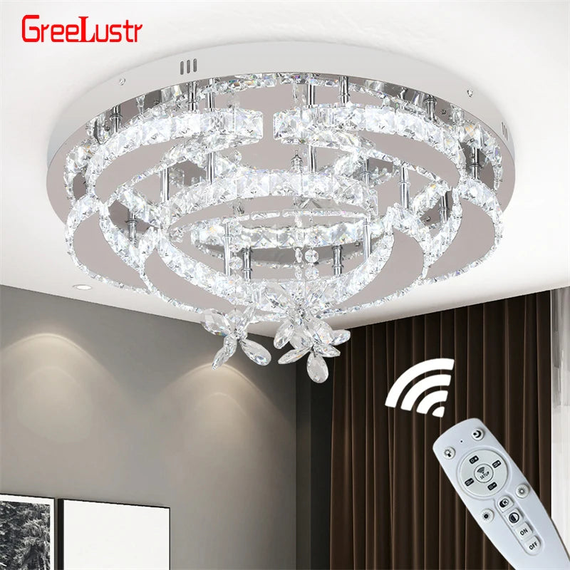 GreeLustr Crystal Pendant LED Chandelier Modern Living Room Lighting