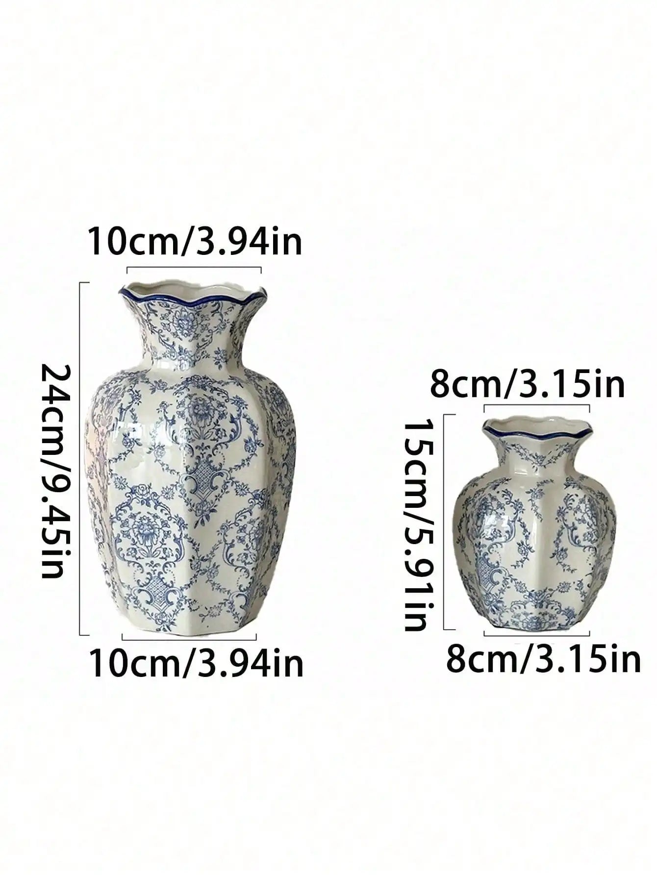 Porcelain Vase Chinese Retro Floral Home Decor For Living Rooms