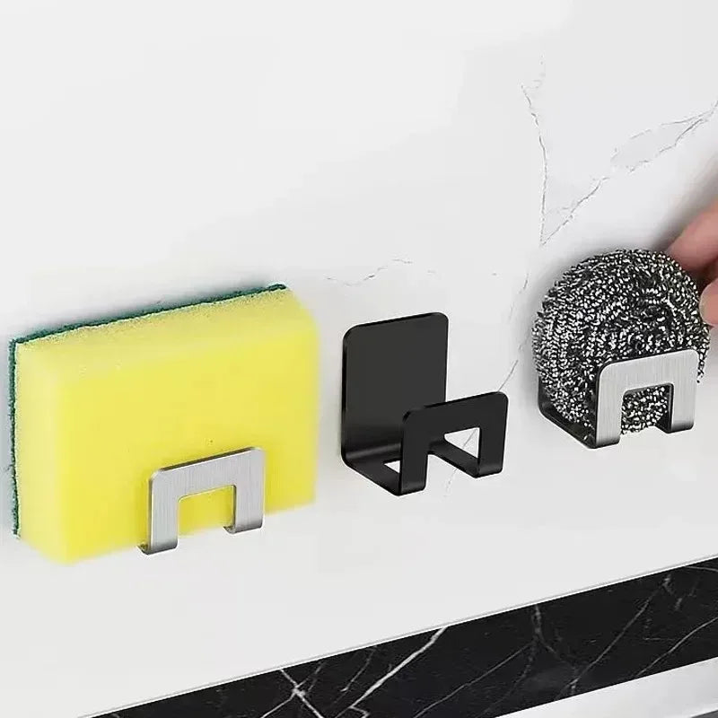 Stainless Steel Kitchen Sink Sponge Holder Rack Self Adhesive Drainer