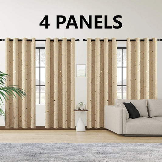 Blackout Curtains Grommet Thermal Insulated Room Darkening For Bedroom