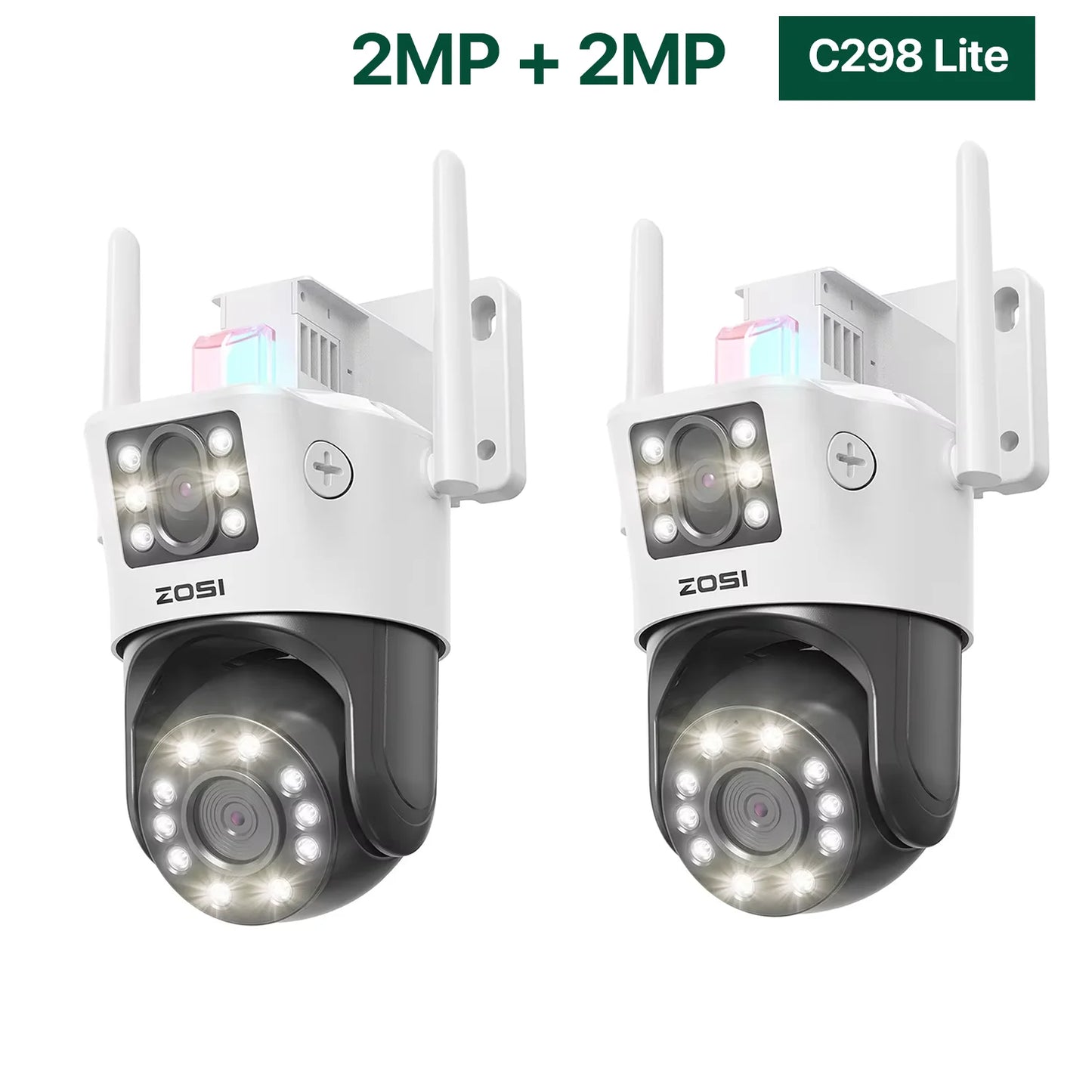ZOSI C298 Max 4K 8MP Dual Lens Wired WiFi PTZ Security Camera Outdoor