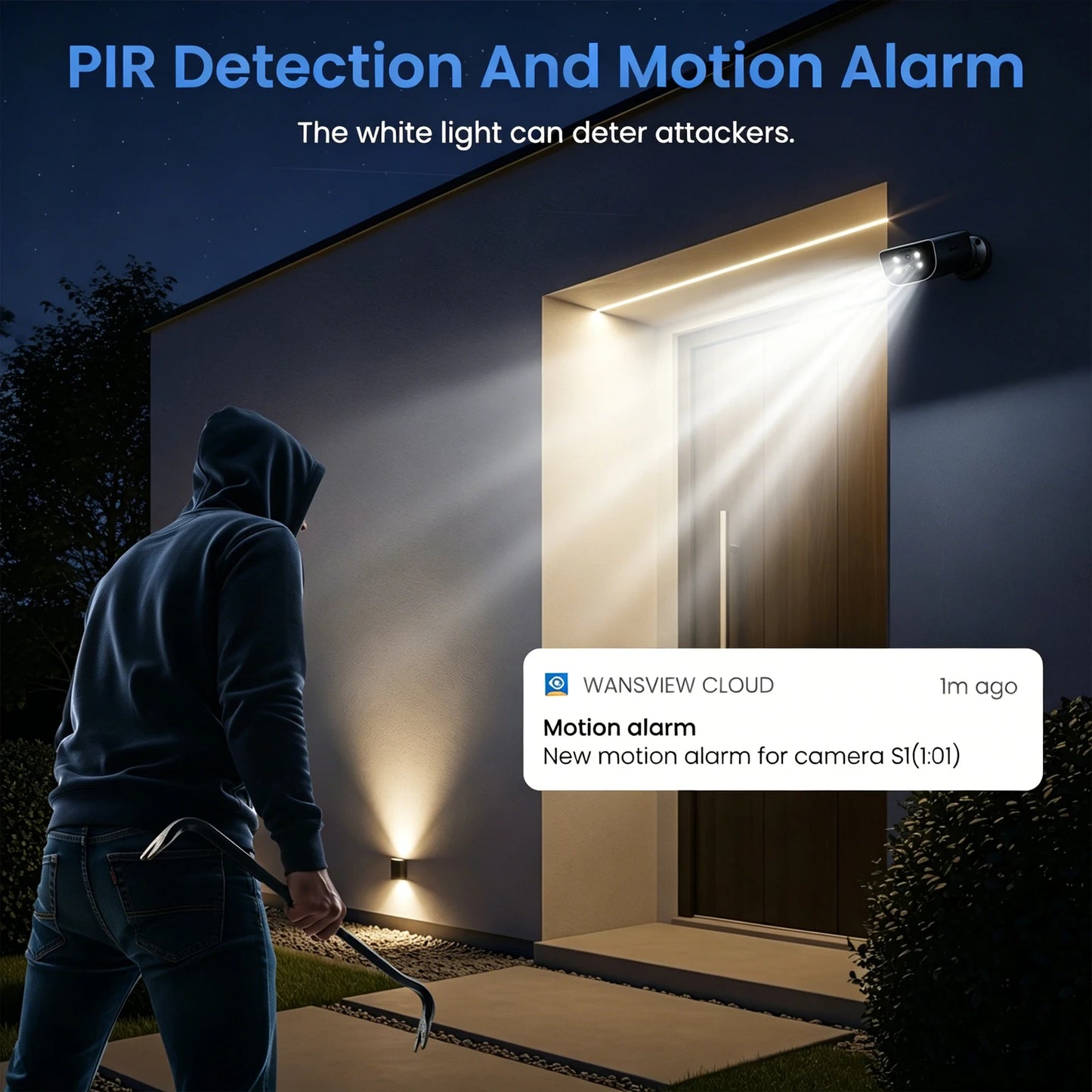 Wansview 2K Solar Wireless Outdoor Security Camera With Motion Detection