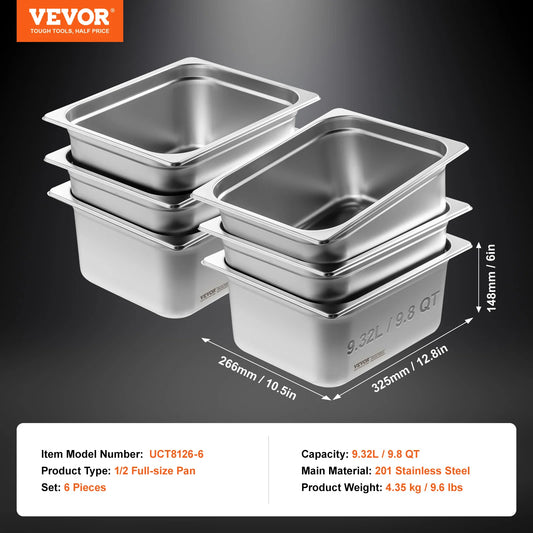 SucceBuy Stainless Steel Steam Table Pan For Catering And Chafing