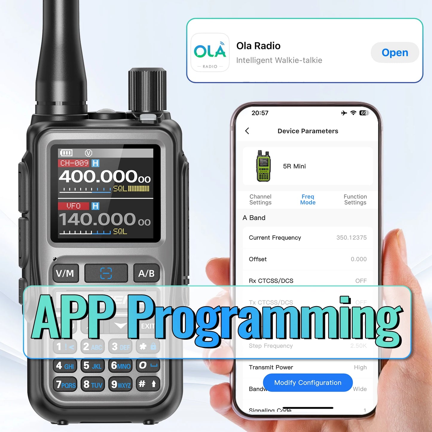 Baofeng UV-5R Mini Walkie Talkie Bluetooth Programming Ham Radio