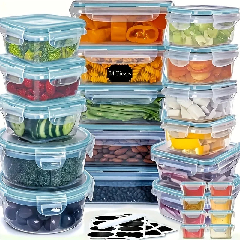 48 Piece BPA Free Food Storage Set With Airtight Lids