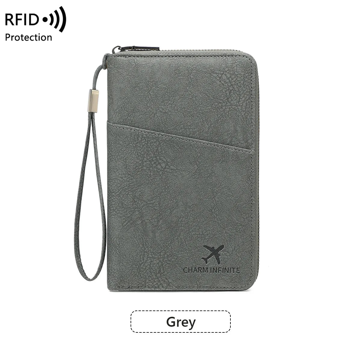 YIYUEQIANLI RFID Blocking Passport Wallet Travel Document Organizer