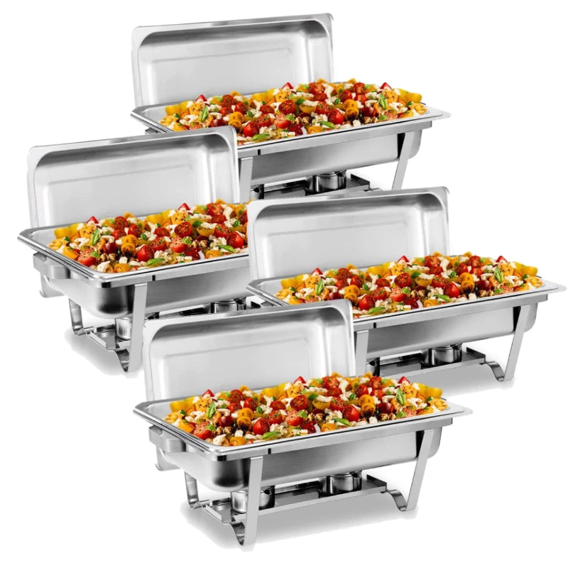 Stainless Steel Chafing Dish Buffet Set 8 Quart With Lids