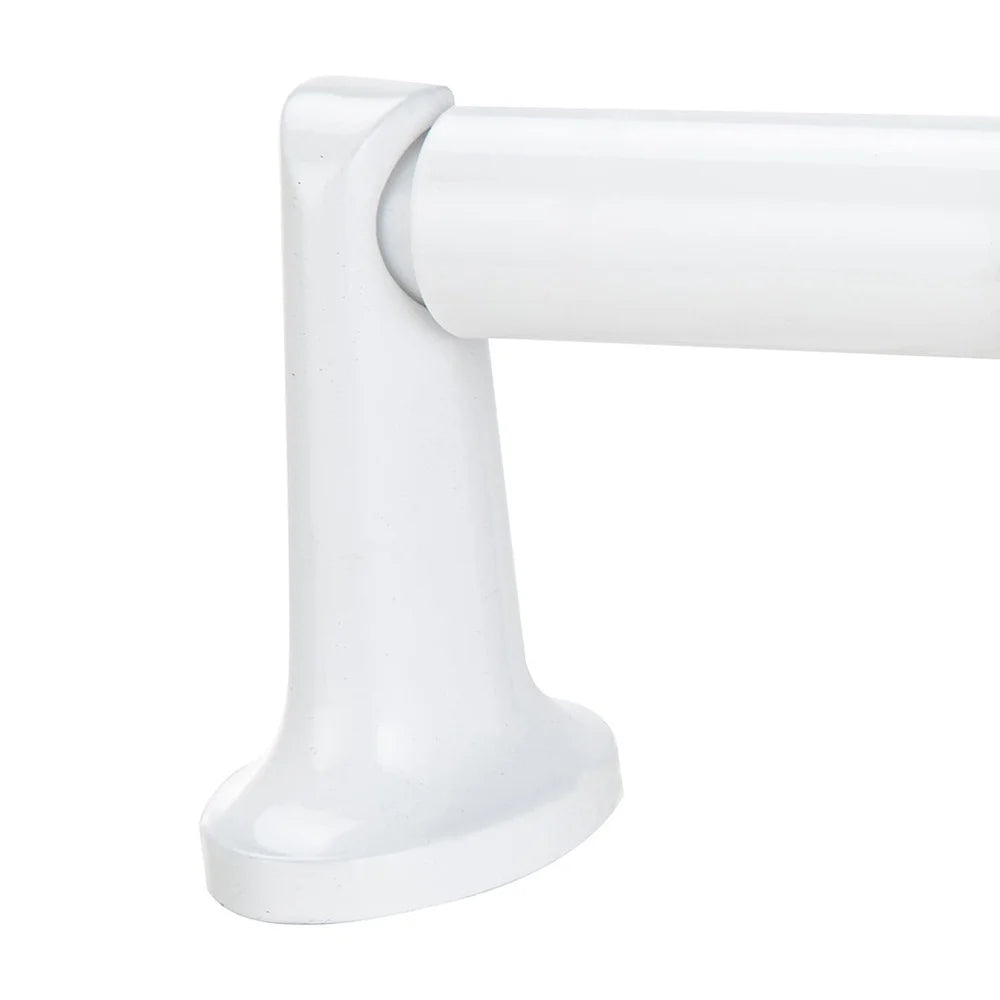 Wall Mounted Toilet Paper Holder Oval Style White Finish Corrosion Resistant