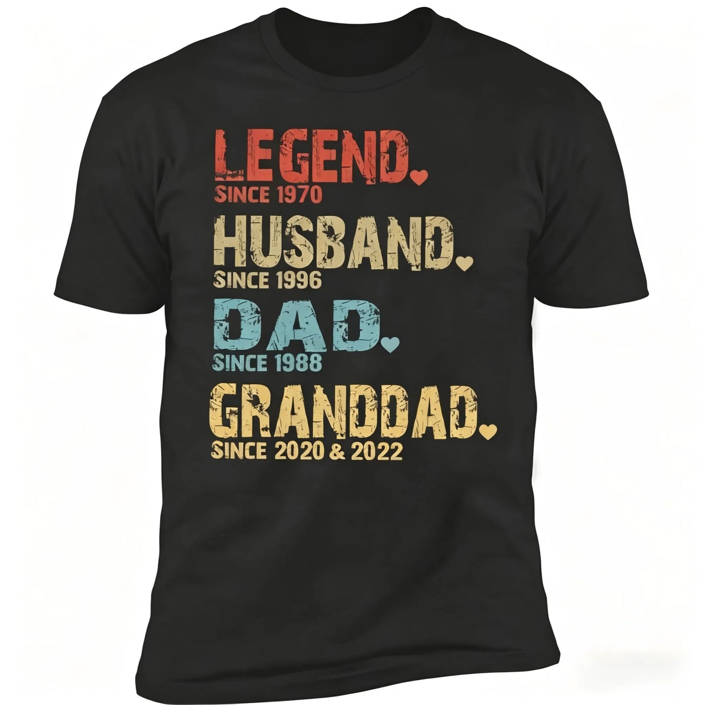 Personalized Dad Shirt Custom Daddy Tees Legend Grandpa Gift