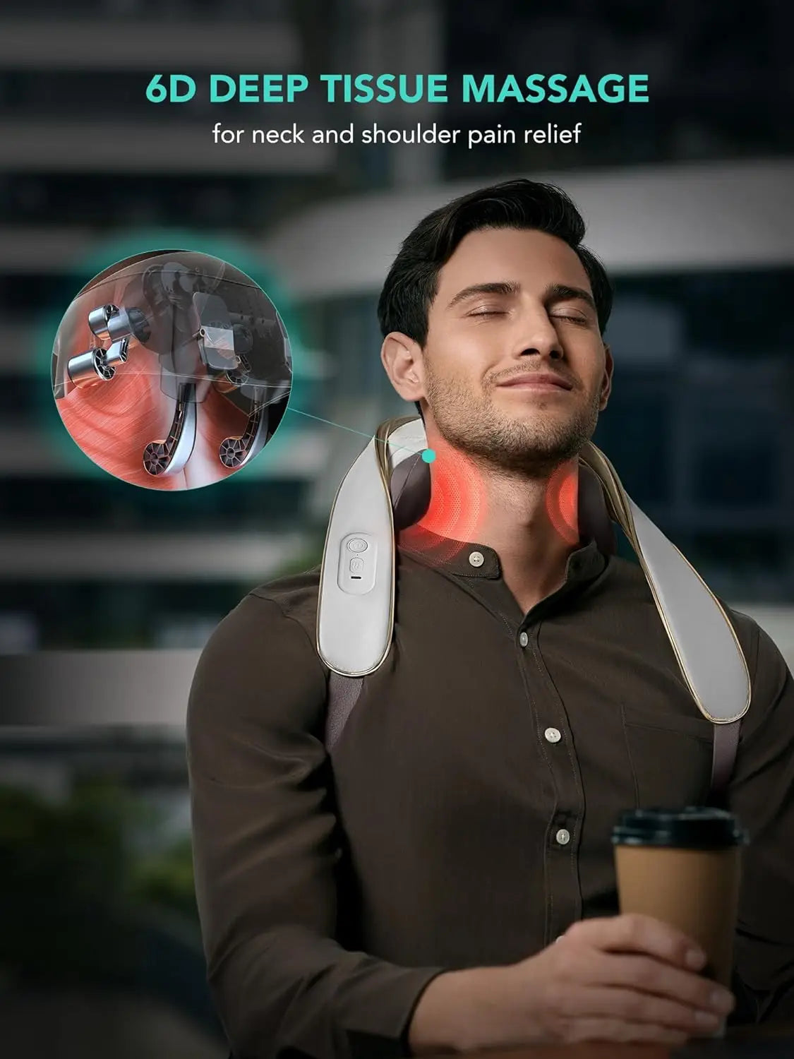 SKG H5 Mini Neck And Shoulder Massager With Heat Therapy