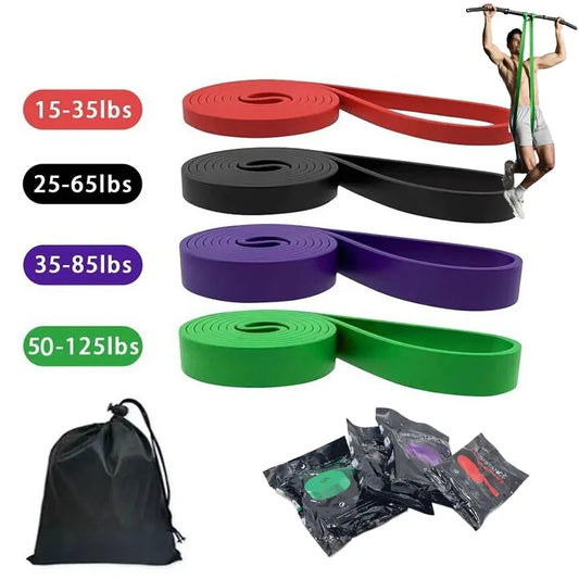 4 Piece Pull Up Assistance Bands 4 Level Resistance Set
