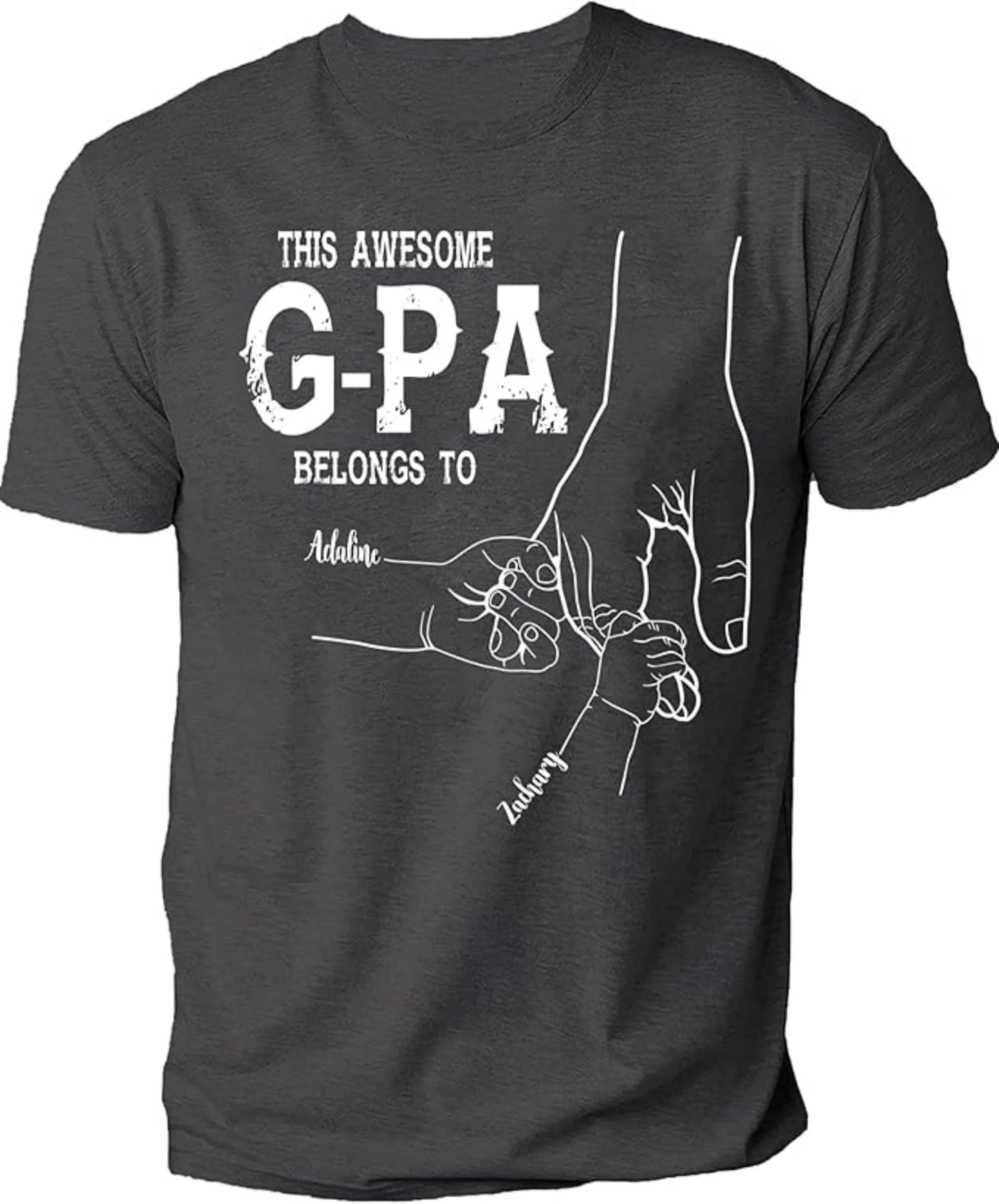 Personalized Best Grandpa Dad Ever Shirt With Custom Kid Name