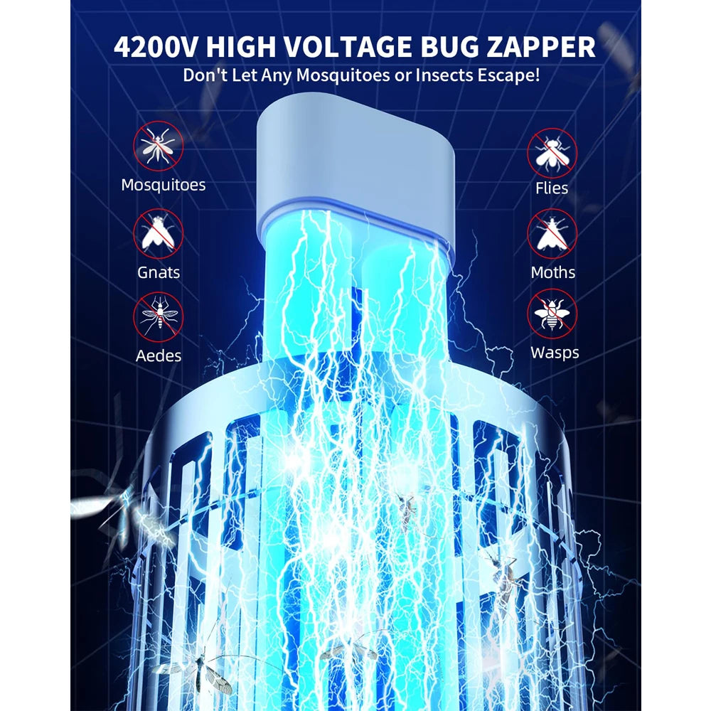 Minimoon Dual LED Bug Zapper Outdoor Mosquito Trap 15W