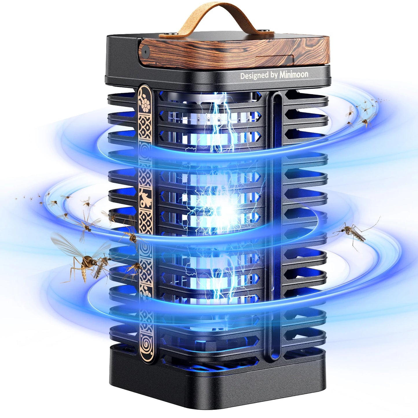 Minimoon Dual LED Bug Zapper Outdoor Mosquito Trap 15W