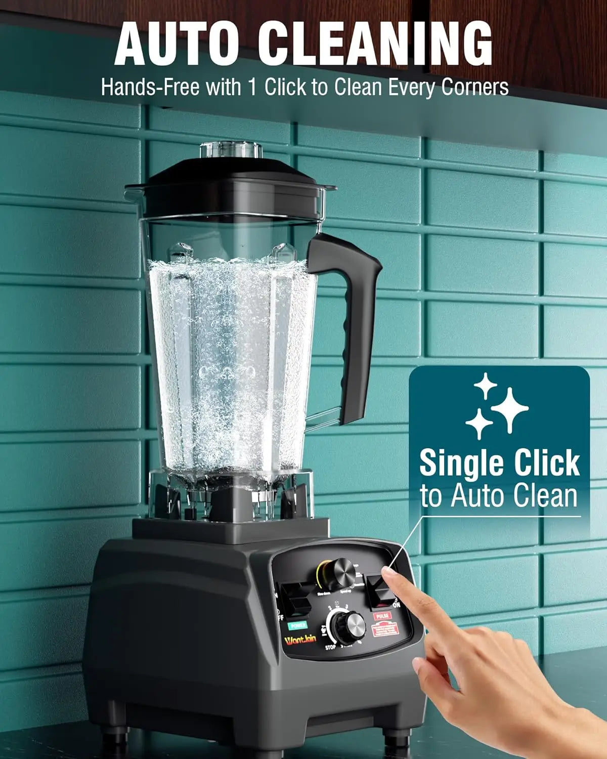 WantJoin 1800W Professional Commercial Blender With Timer