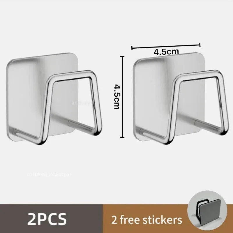 Stainless Steel Kitchen Sink Sponge Holder Rack Self Adhesive Drainer