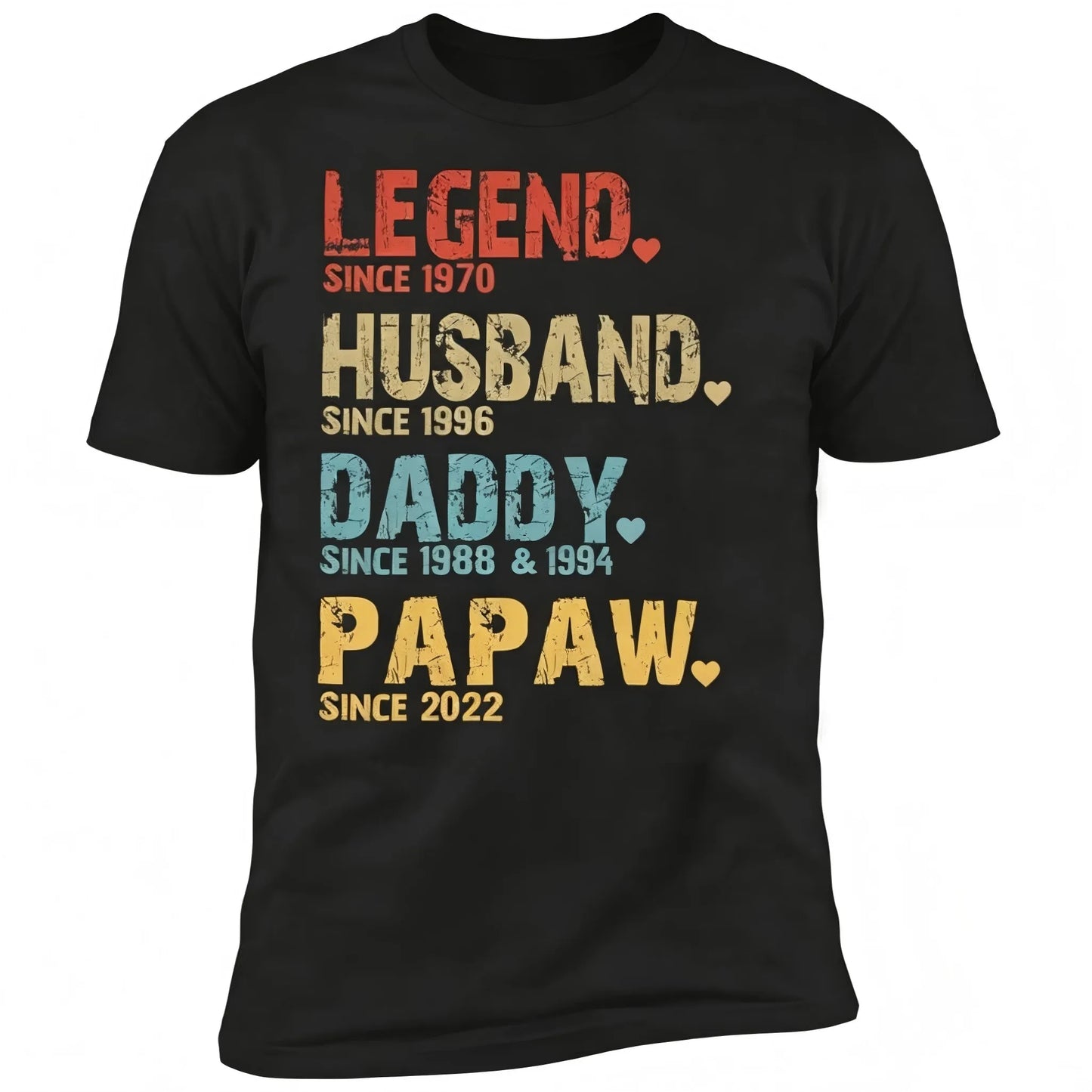 Personalized Dad Shirt Custom Daddy Tees Legend Grandpa Gift