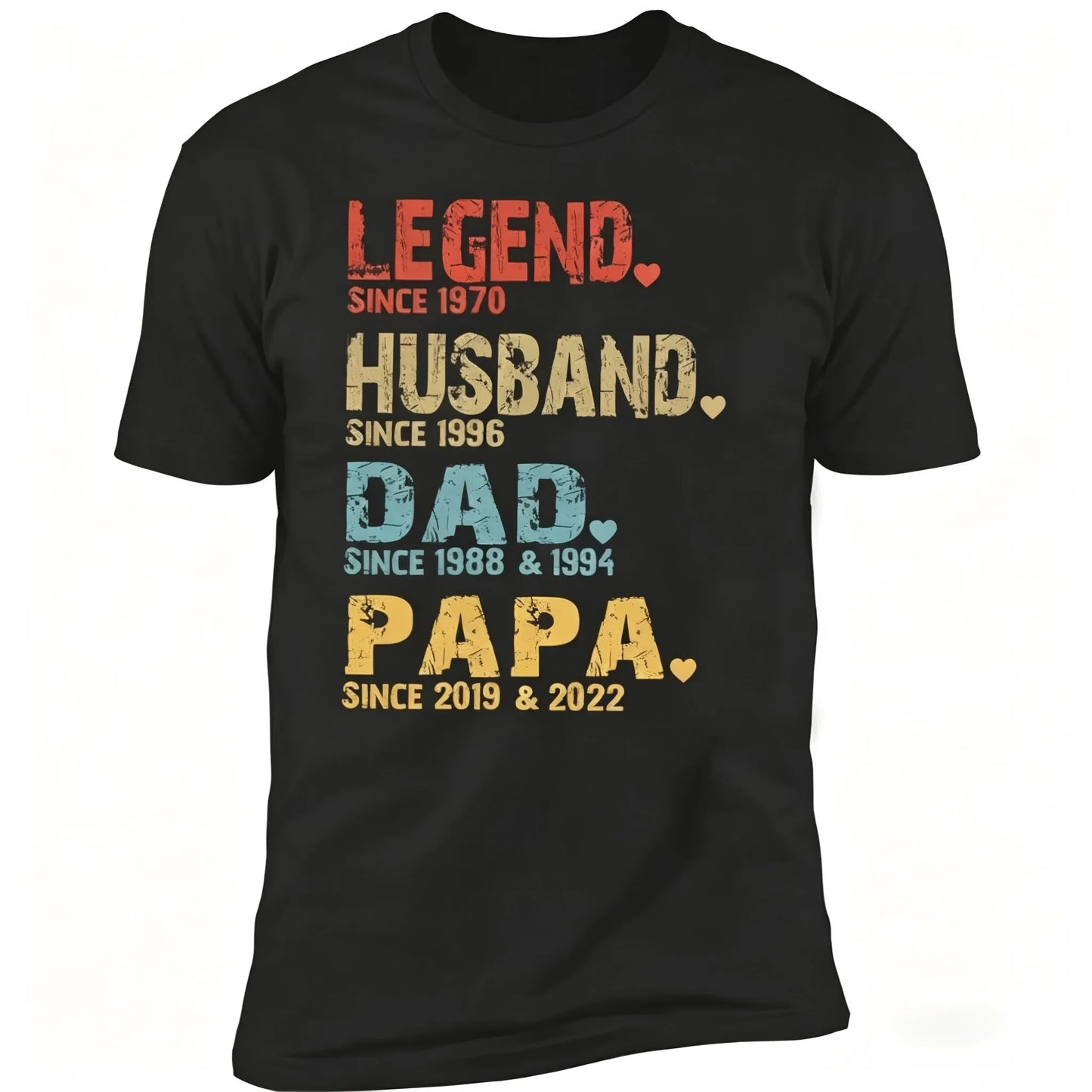 Personalized Dad Shirt Custom Daddy Tees Legend Grandpa Gift