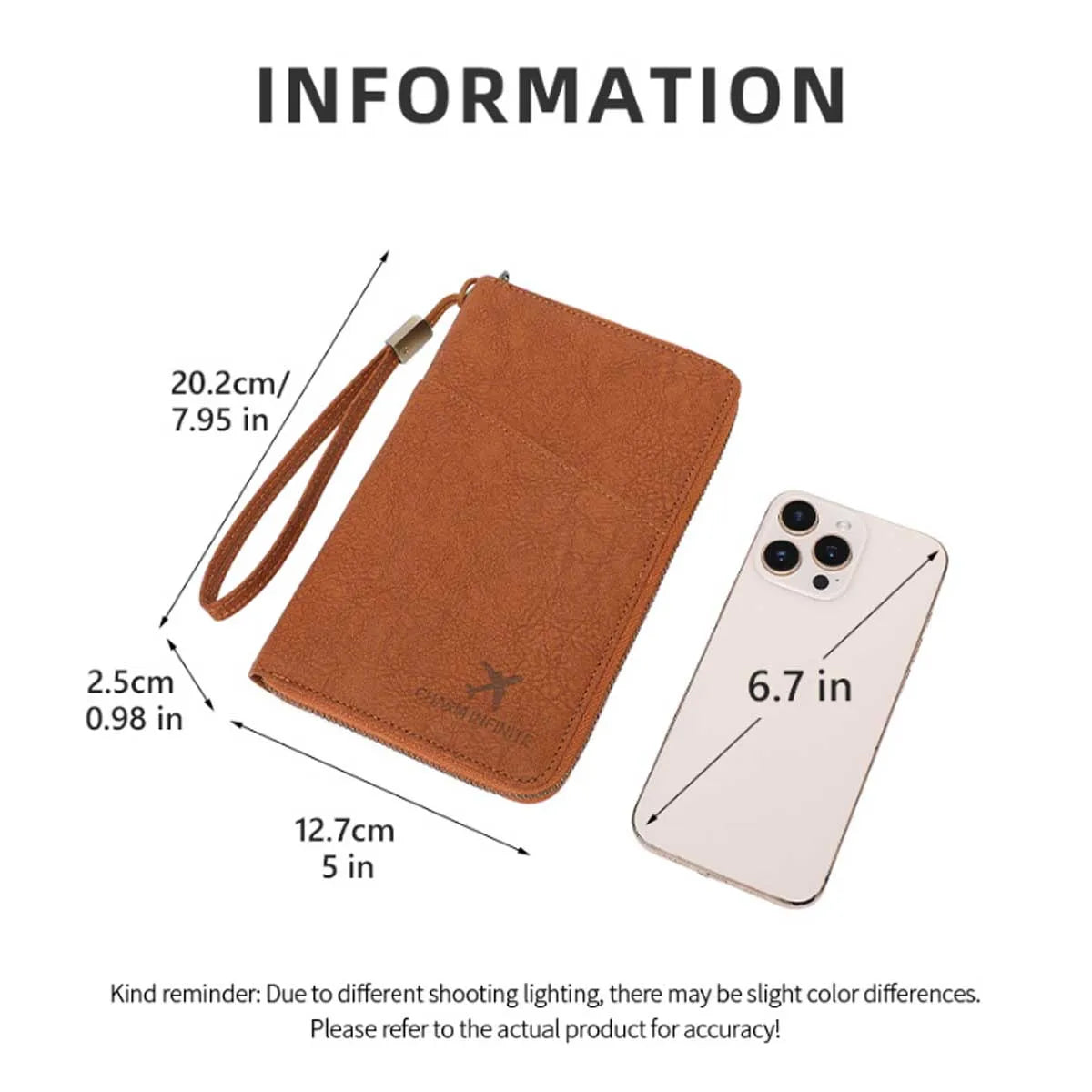 YIYUEQIANLI RFID Blocking Passport Wallet Travel Document Organizer