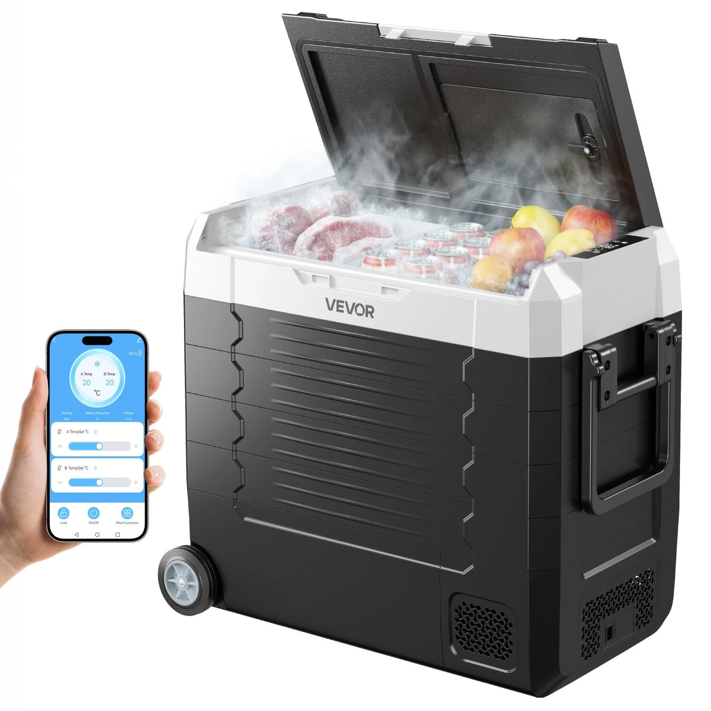 SucceBuy Portable Car Refrigerator 12V Compressor Cooler For Camping