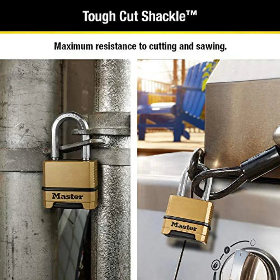 Heavy Duty Weather Resistant Padlock Resettable Combination Lock Outdoor