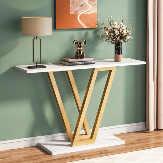 Tribesigns Industrial Console Table For Entryway Hallway Living Room Furniture