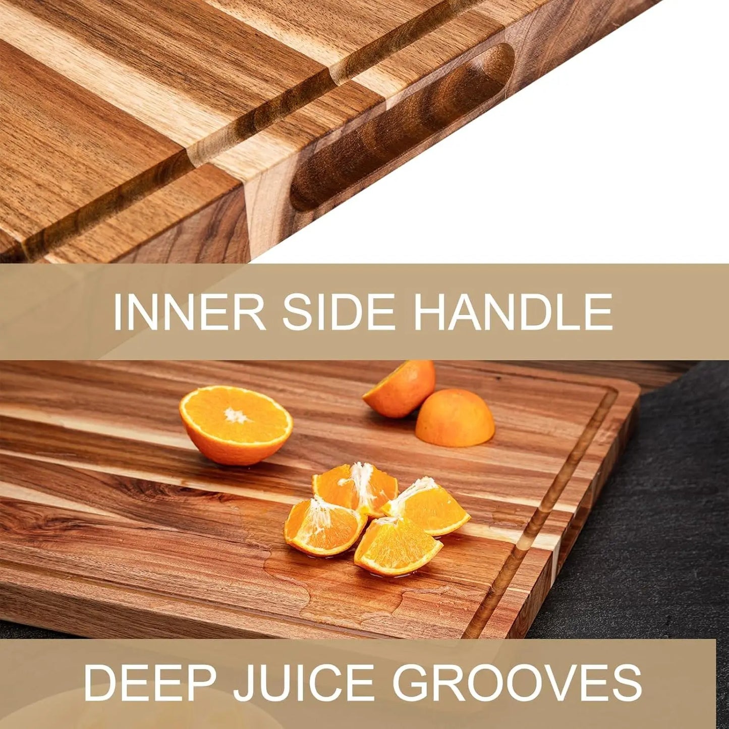 TWISTER.CK Charcuterie Cutting Board With Juice Groove And Handle