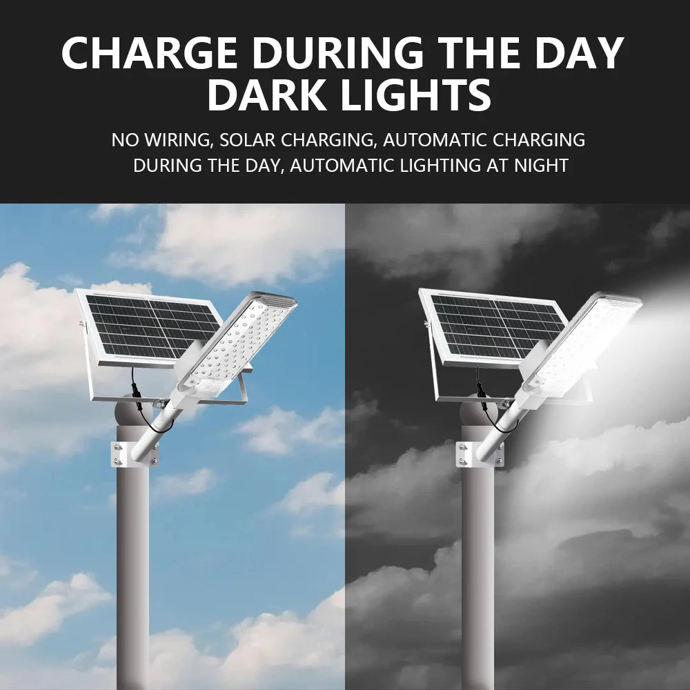 IP68 Outdoor Solar Street Light 8000LM 320 Degree Wide Angle