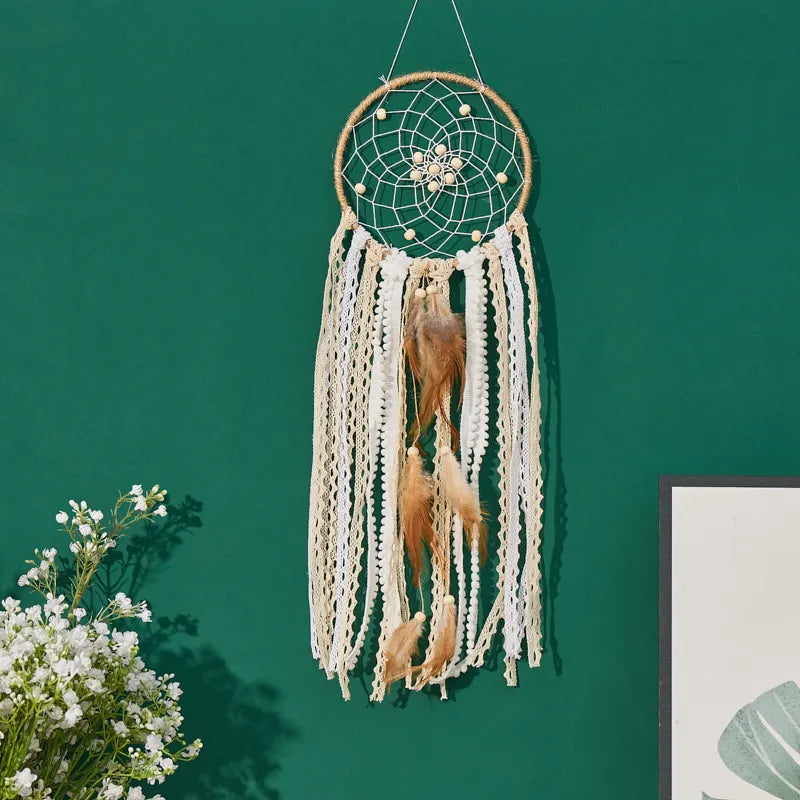 Bohemian Dream Catcher Five Piece Moon And Sun Wall Decor