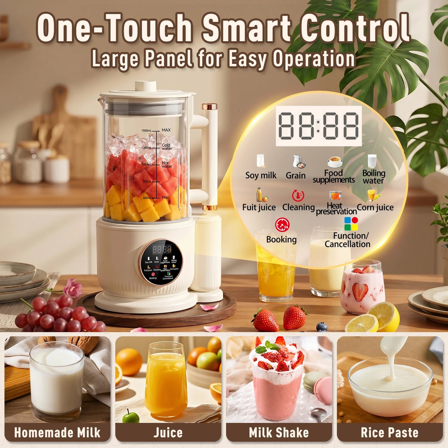 Automatic Nut Milk Maker Plug And Play Juicer Machine