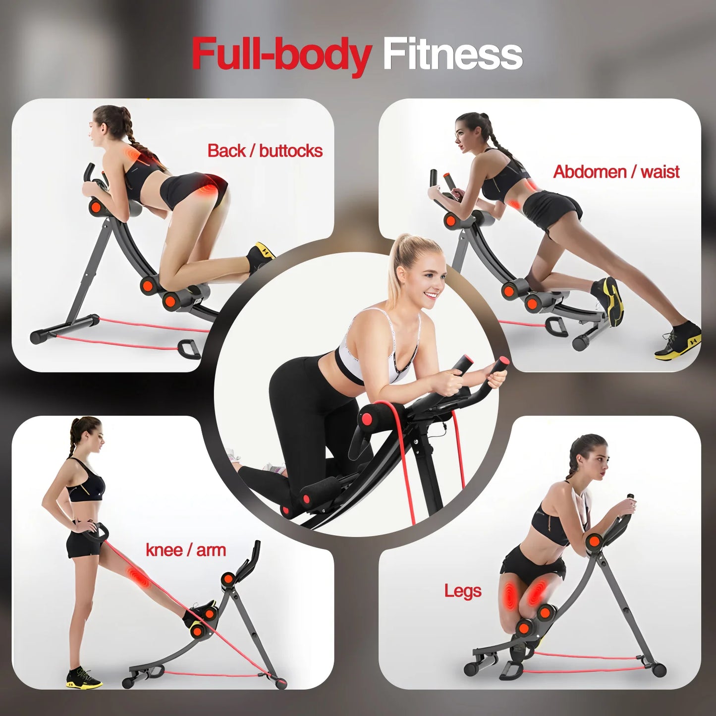 GIKPAL Foldable Ab Machine For Home Gym Core And Abdominal Trainer