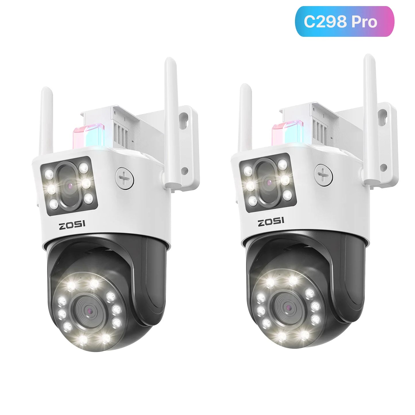 ZOSI C298 Max 4K 8MP Dual Lens Wired WiFi PTZ Security Camera Outdoor