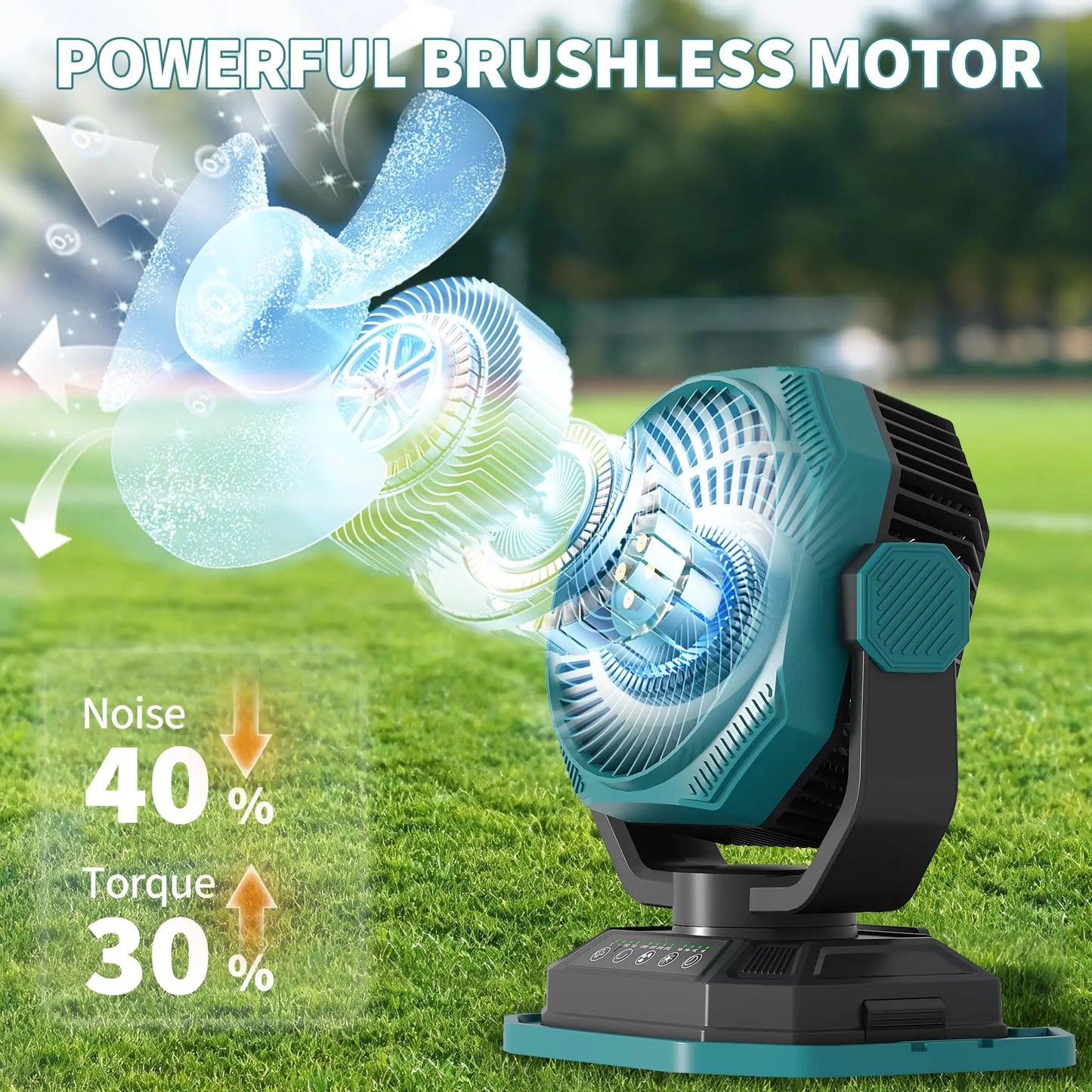 HiMISS Portable Misting Fan 30000mAh Rechargeable Outdoor Mister