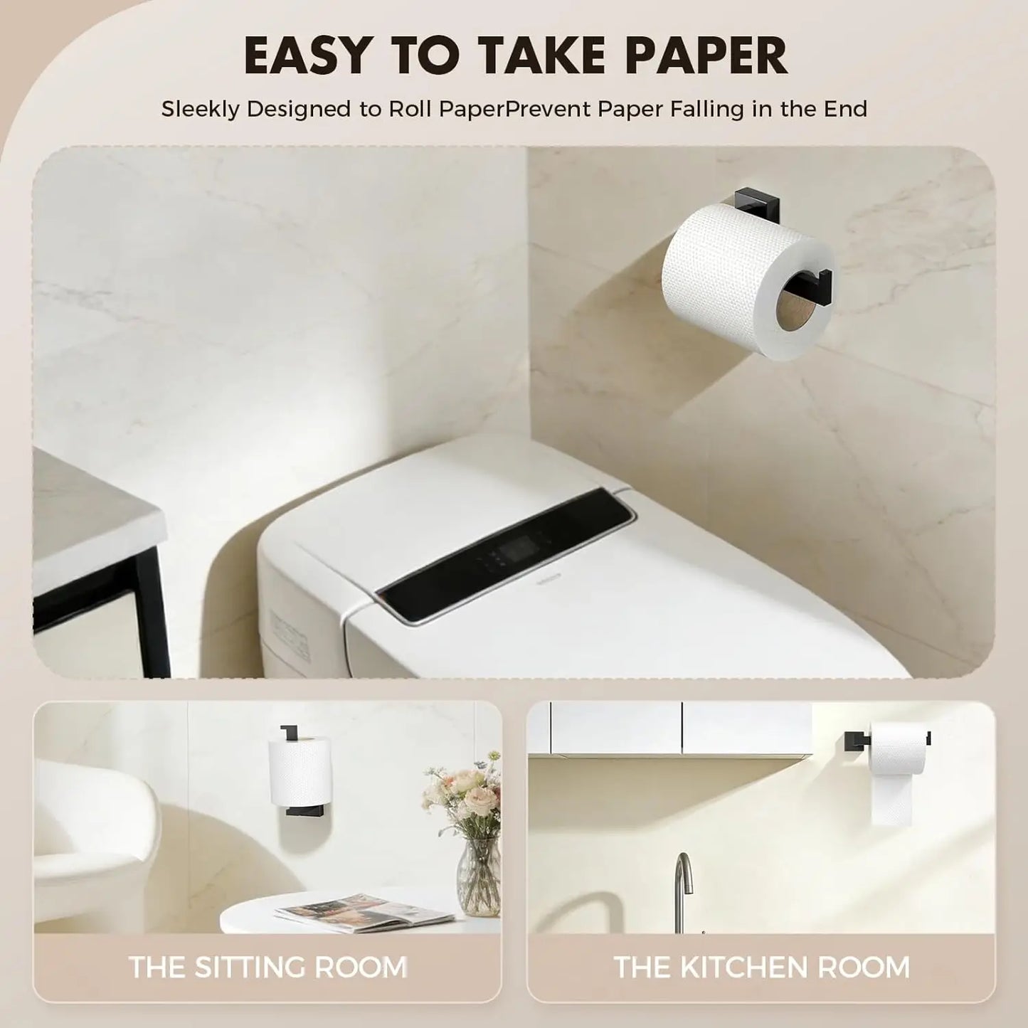 XIUWO 5-Piece Bathroom Hardware Set SUS304 Stainless Steel