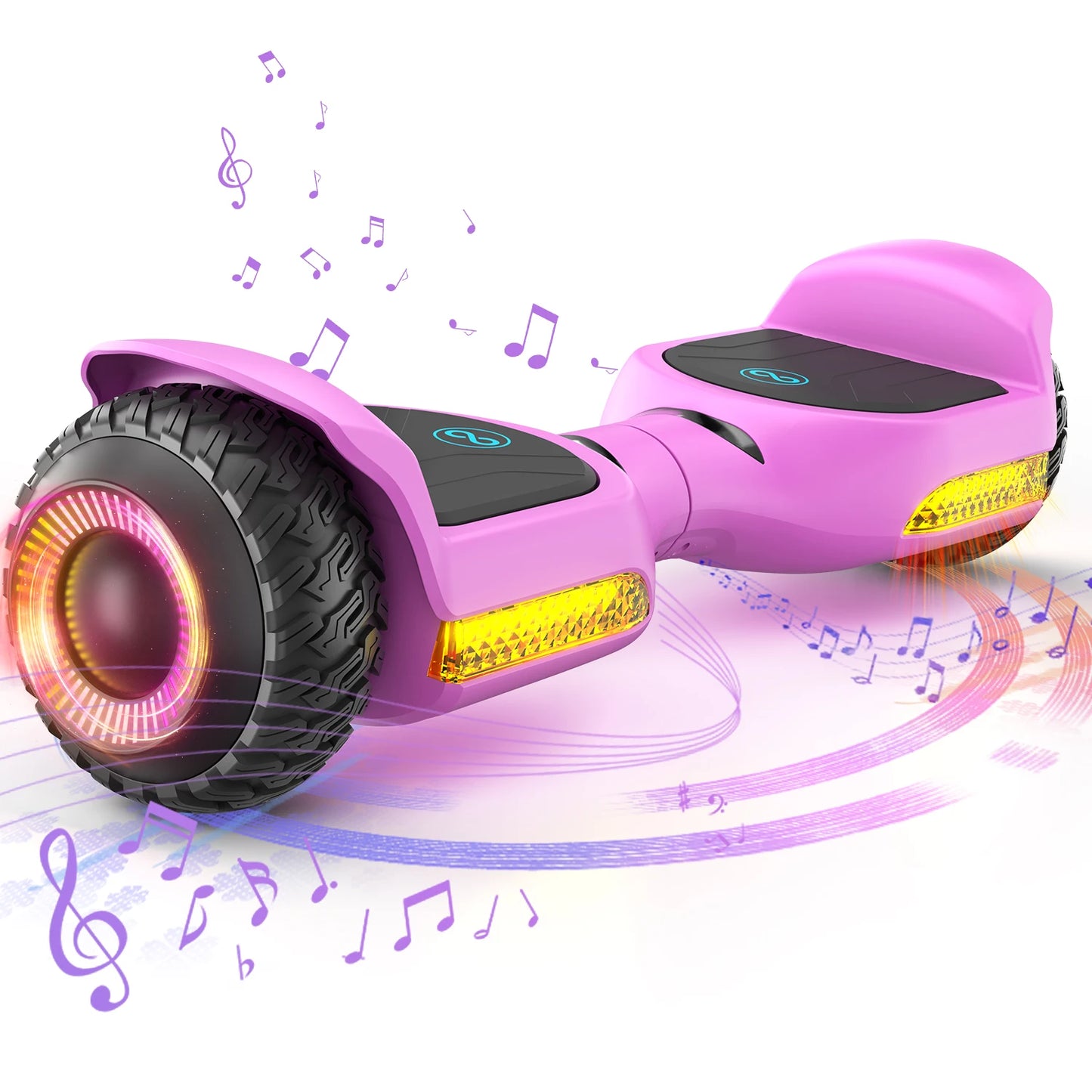 GYROOR Kids Self Balancing Hoverboard All-Terrain With LED Lights Bluetooth