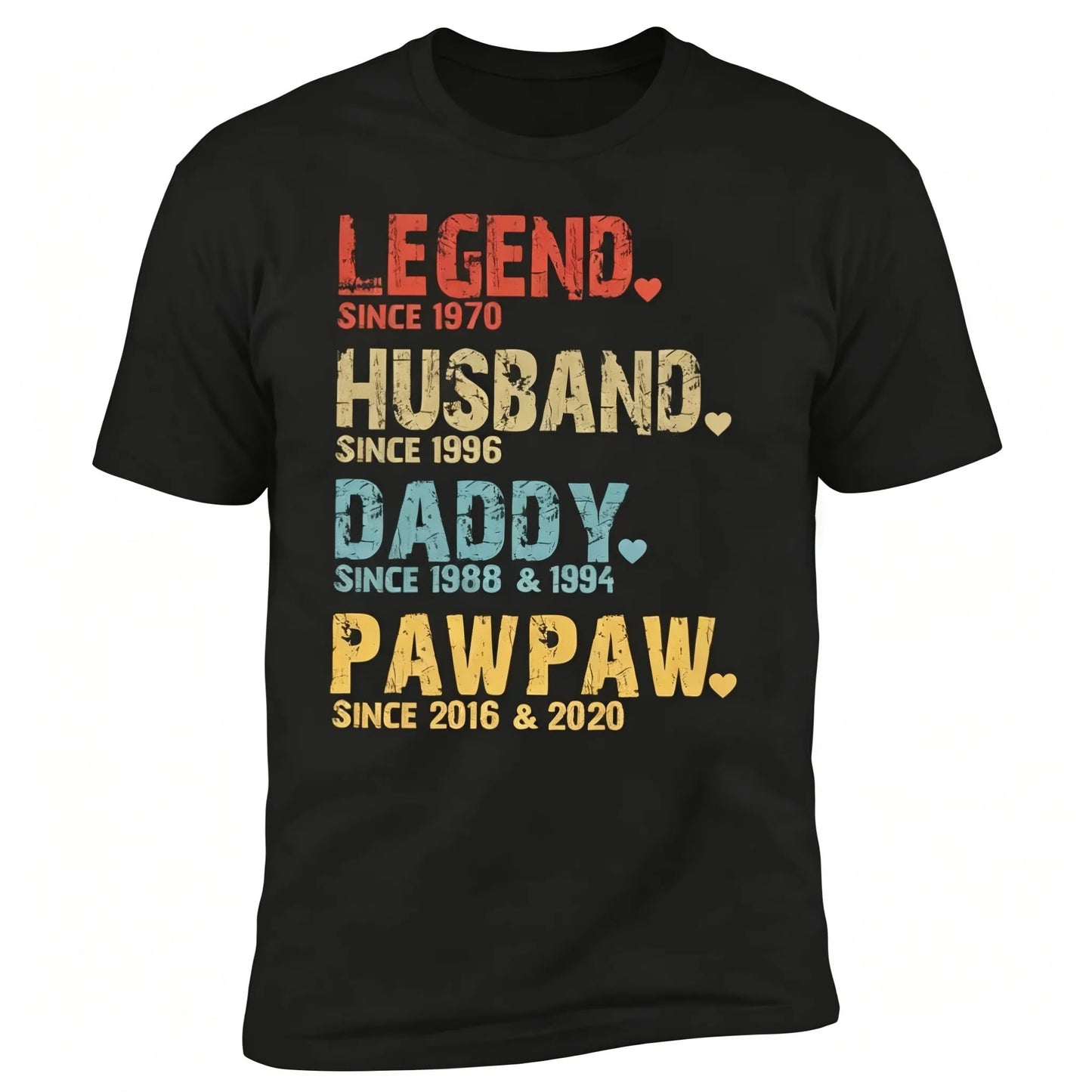 Personalized Dad Shirt Custom Daddy Tees Legend Grandpa Gift