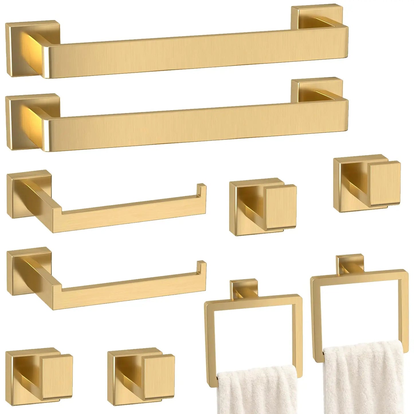 XIUWO 5-Piece Bathroom Hardware Set SUS304 Stainless Steel