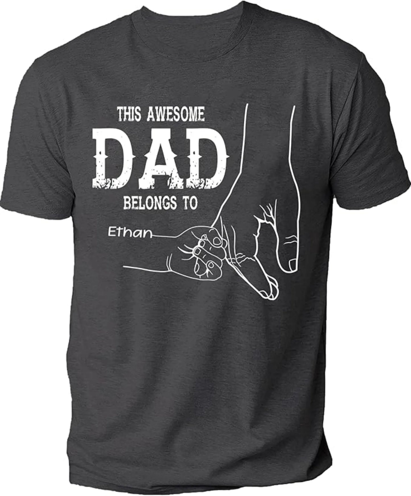 Personalized Best Grandpa Dad Ever Shirt With Custom Kid Name
