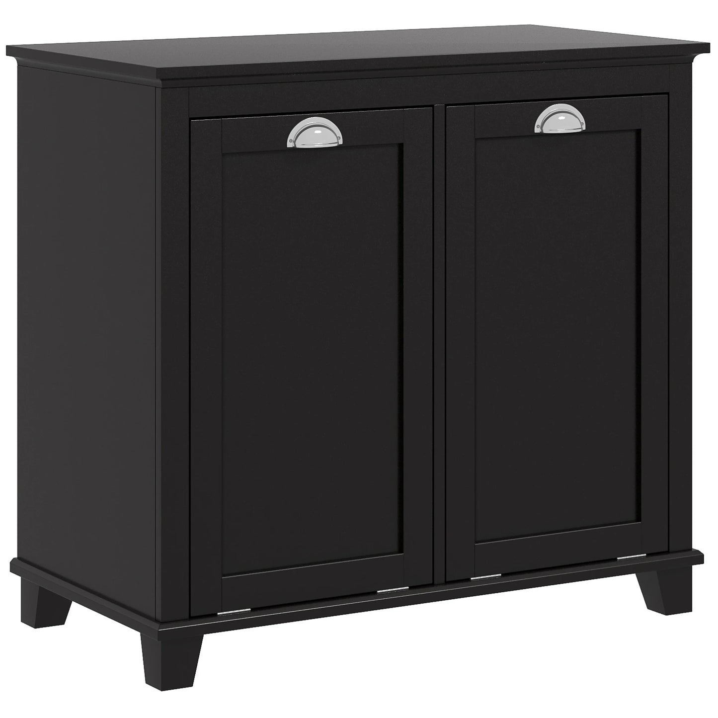 Dual Tilt Out Laundry Hamper Cabinet With Two Compartments