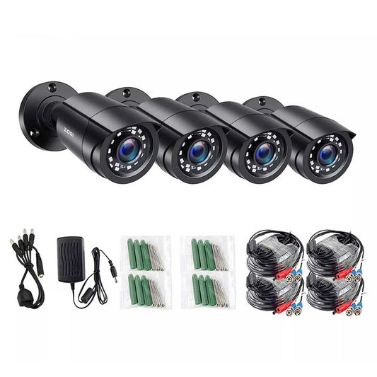 ZOSI 1080P HD TVI 4 Pack Security Cameras Outdoor Weatherproof