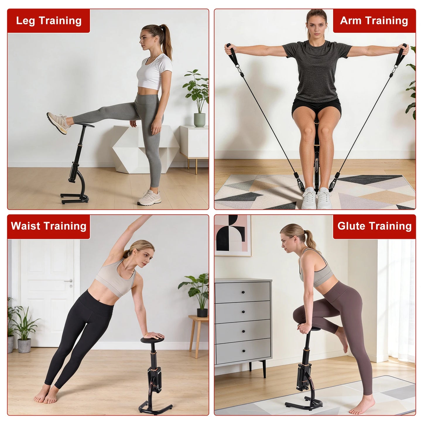 Assisted Squat Machine Height Adjustable Glute Trainer Home Gym Equipment