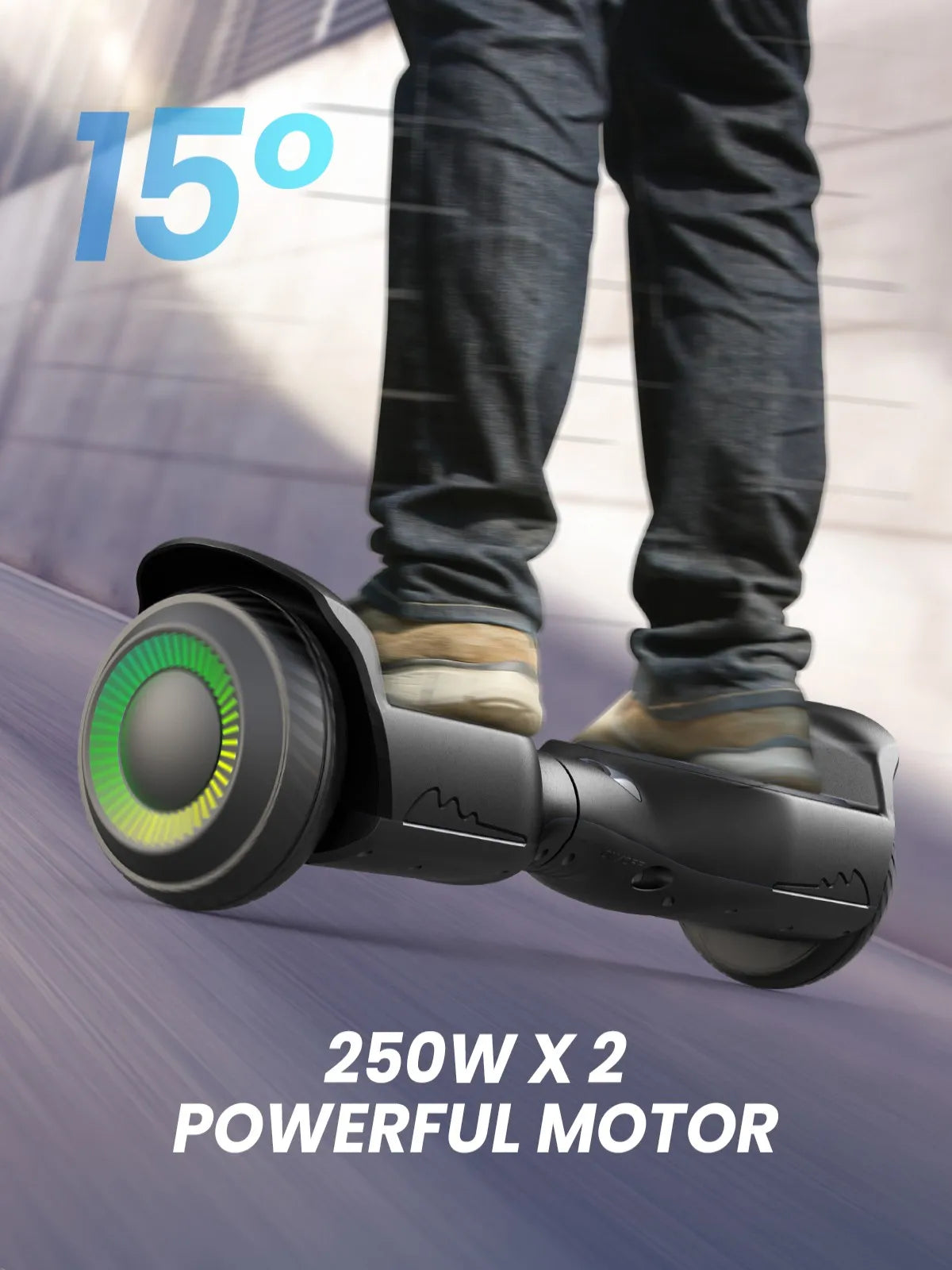 GYROOR Kids Self Balancing Hoverboard All-Terrain With LED Lights Bluetooth