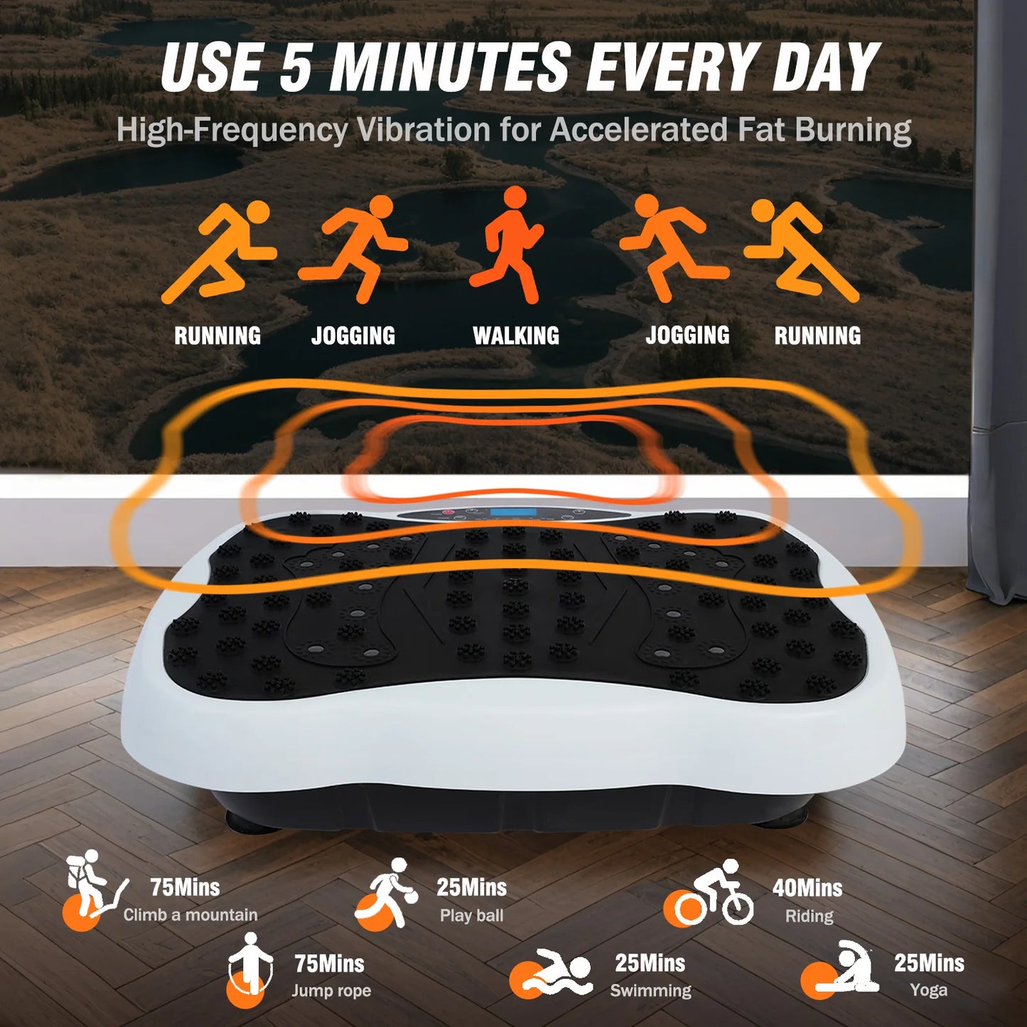 Full Body Vibration Platform Exercise Machine With Remote Control