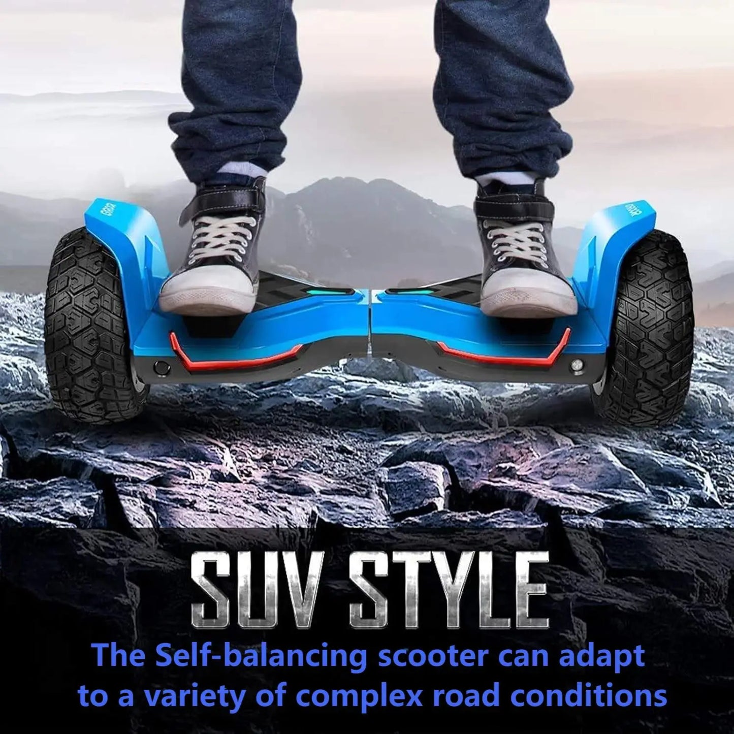Off Road Self Balancing Scooter 350W Dual Motors LED Lights