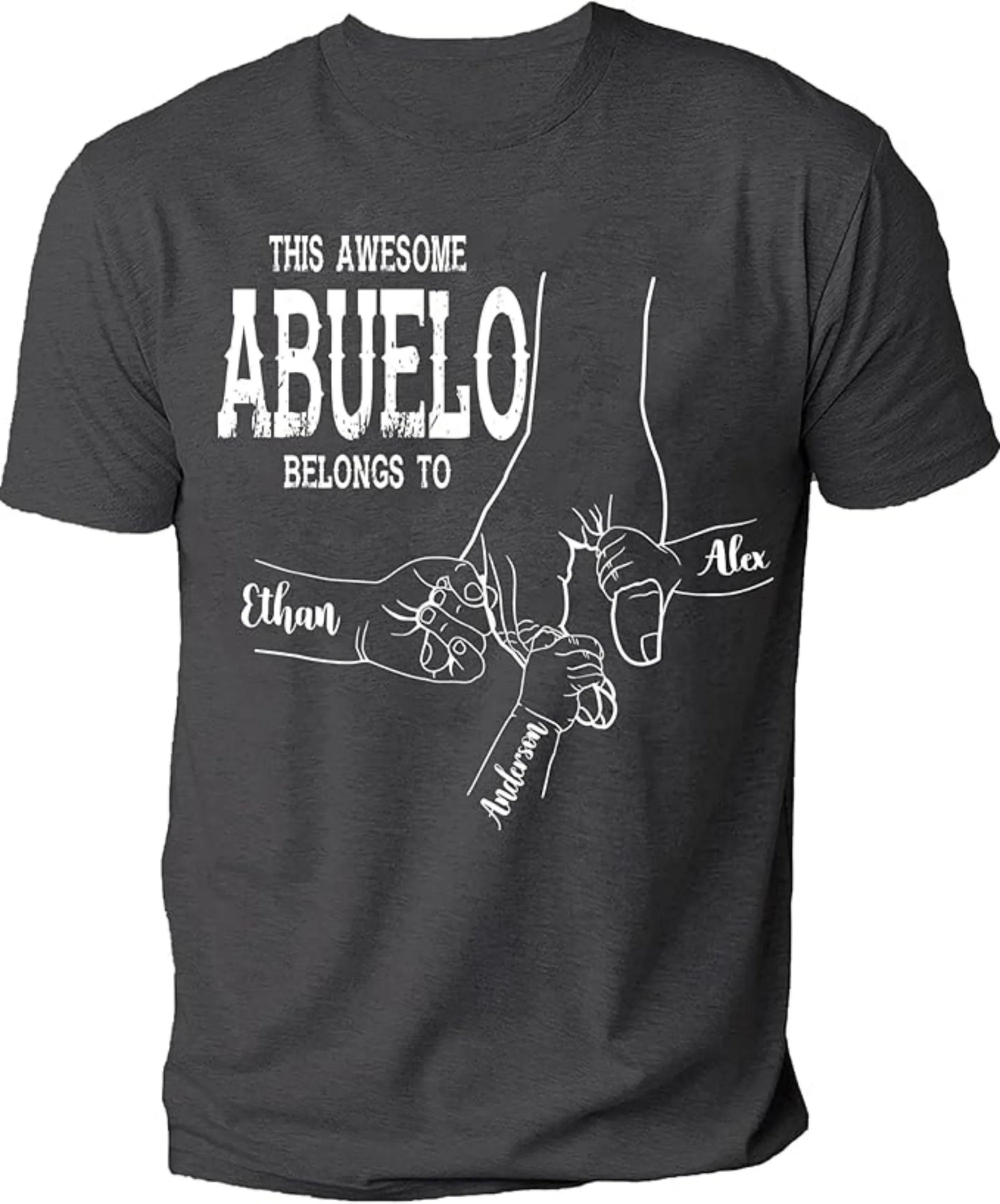 Personalized Best Grandpa Dad Ever Shirt With Custom Kid Name