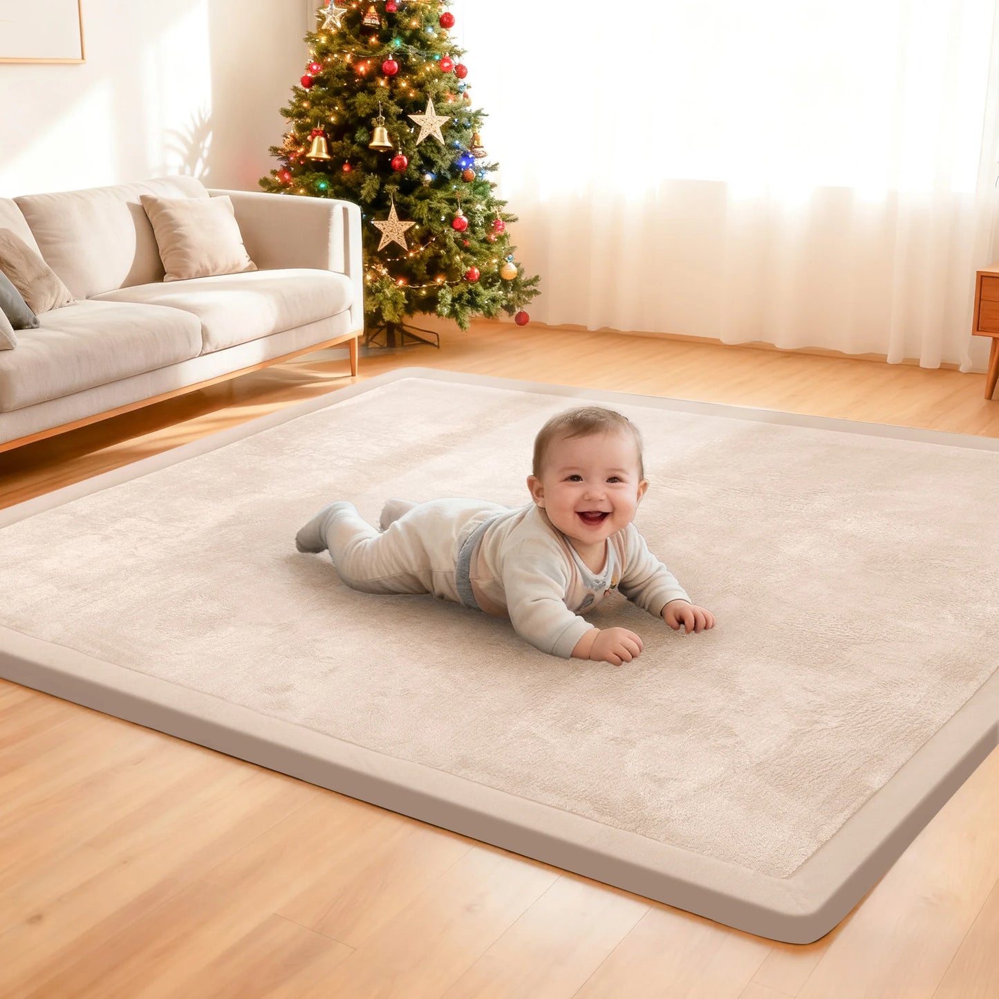 Huloo Sleep Non Slip Baby Floor Carpet Memory Foam Rug