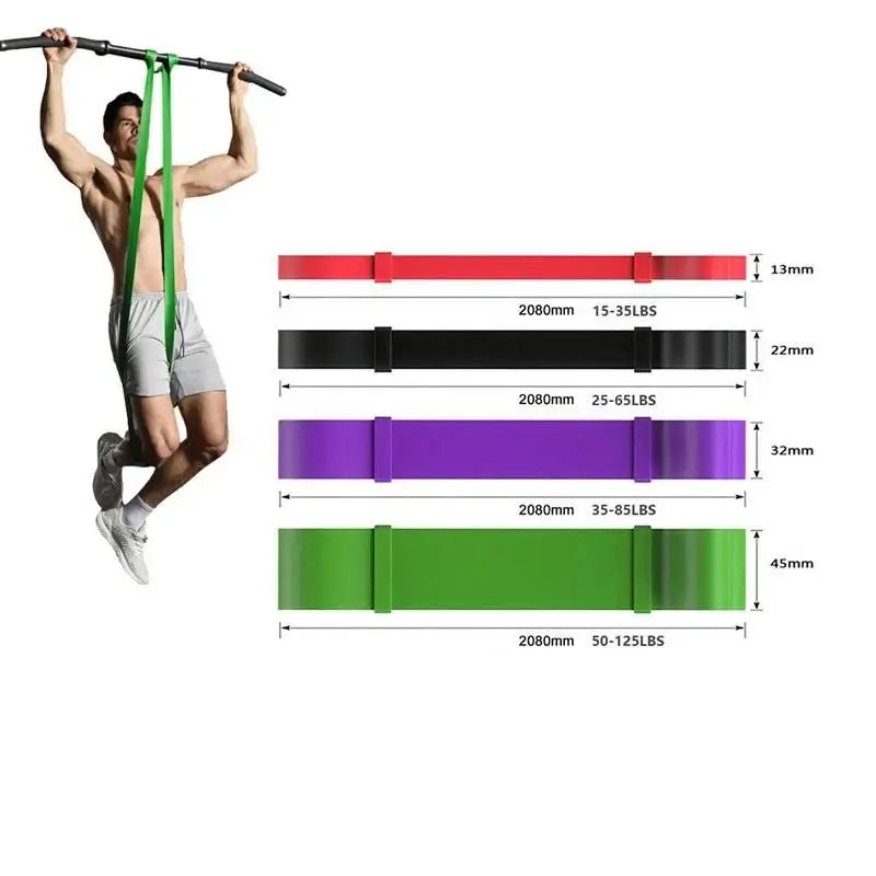 4 Piece Pull Up Assistance Bands 4 Level Resistance Set
