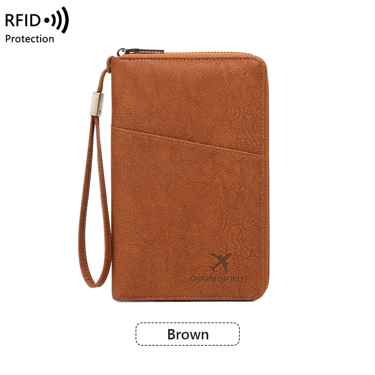 YIYUEQIANLI RFID Blocking Passport Wallet Travel Document Organizer