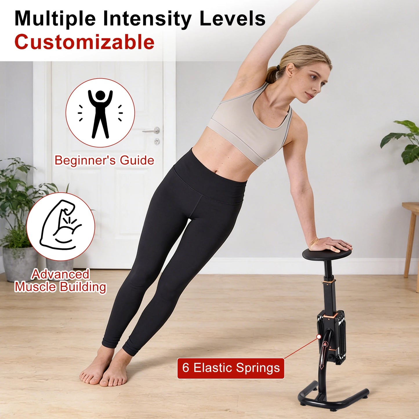 Assisted Squat Machine Height Adjustable Glute Trainer Home Gym Equipment