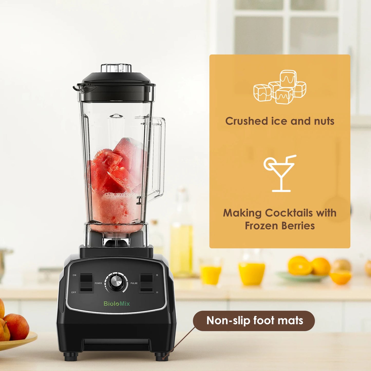 Biolomix 3HP 2200W High Power Heavy Duty Commercial Blender Mixer Juicer